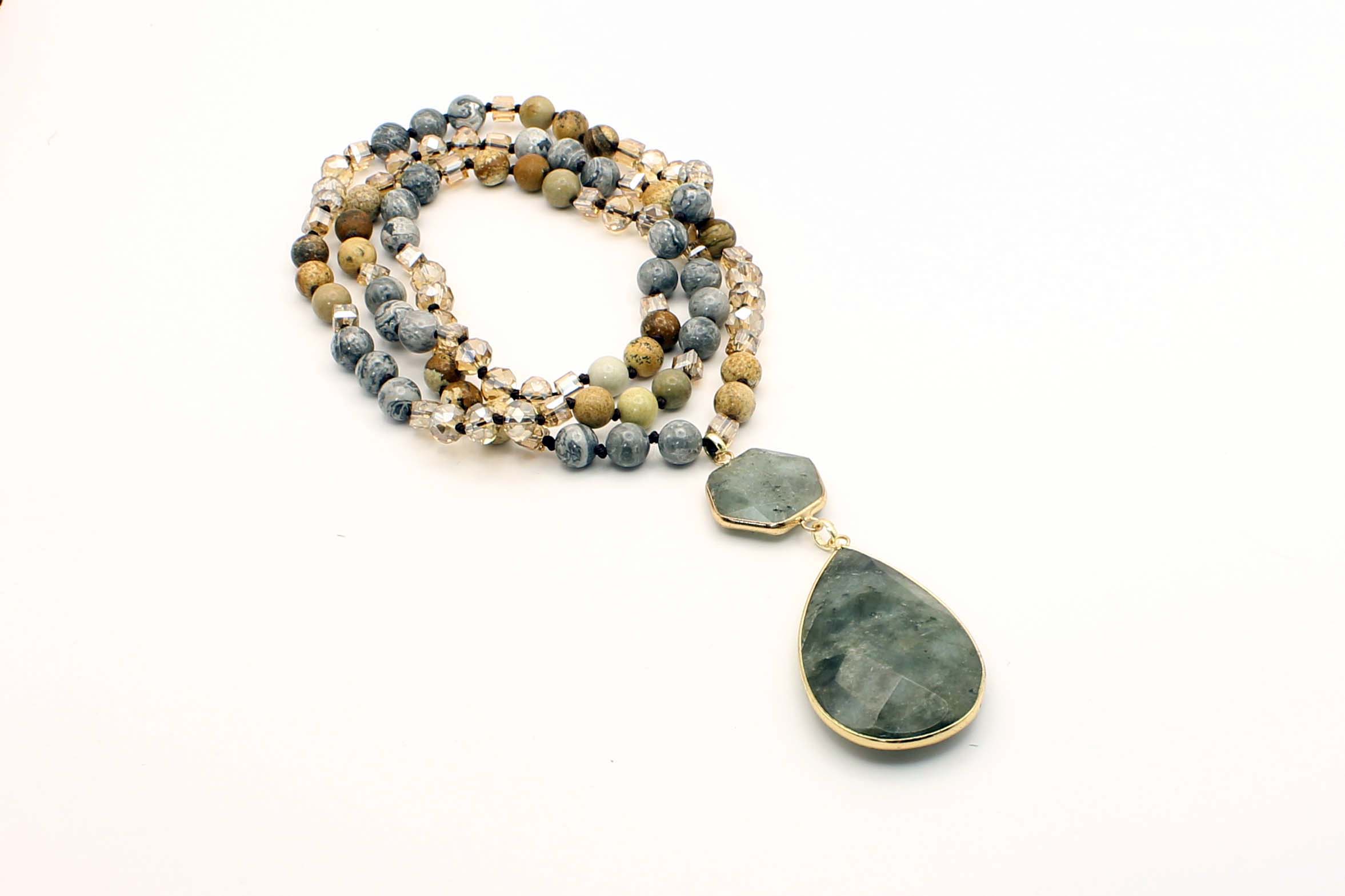 Labradoriit & kivistund puit - Selgeltnägemine - kaelakee